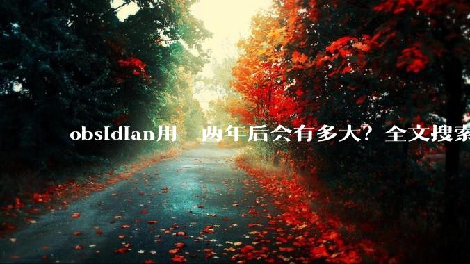 obsidian用一两年后会有多大？全文搜索还快吗？